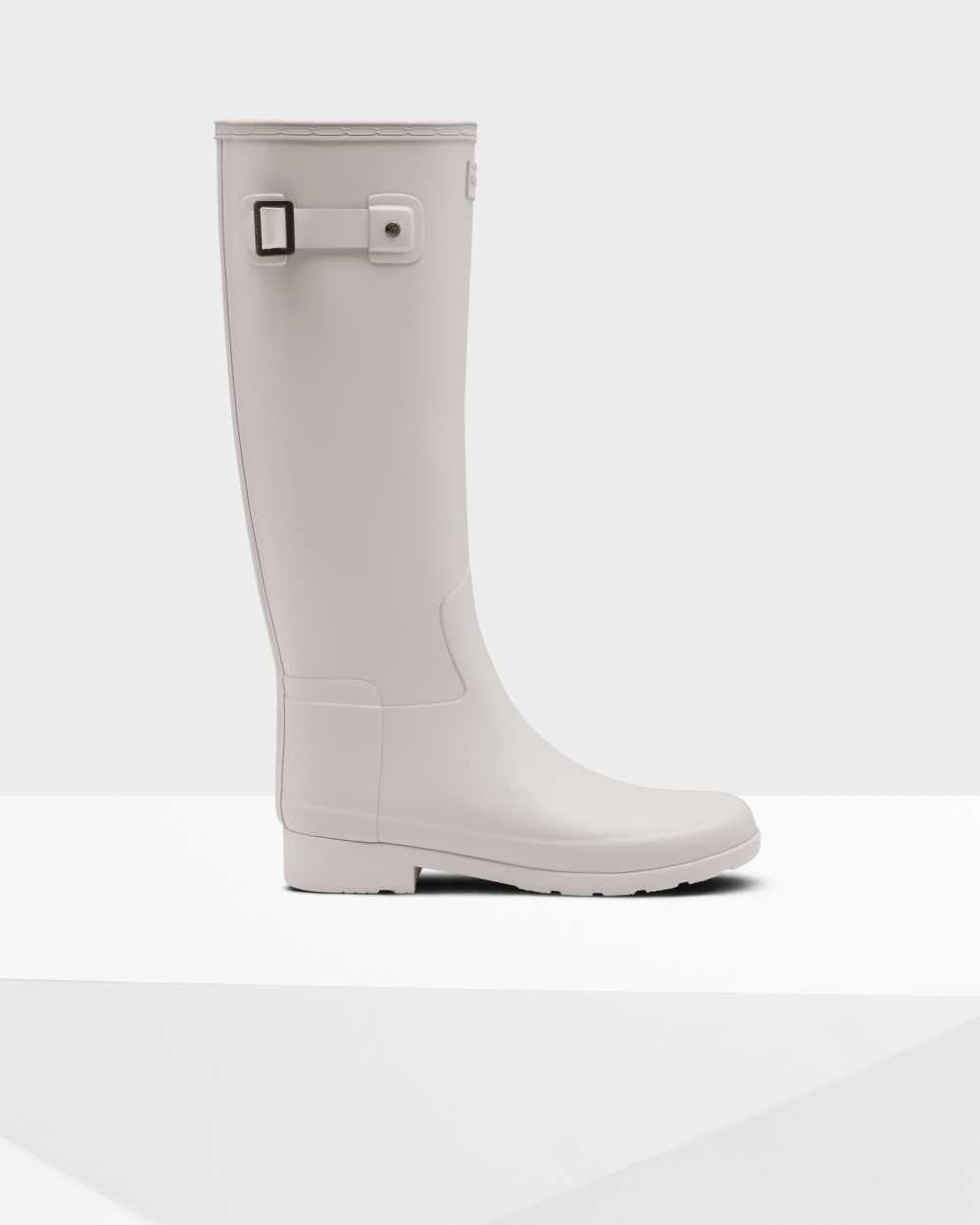 Womens Hunter Refined Slim Fit Tall Rain Boots Grey | LRBMTZ-501